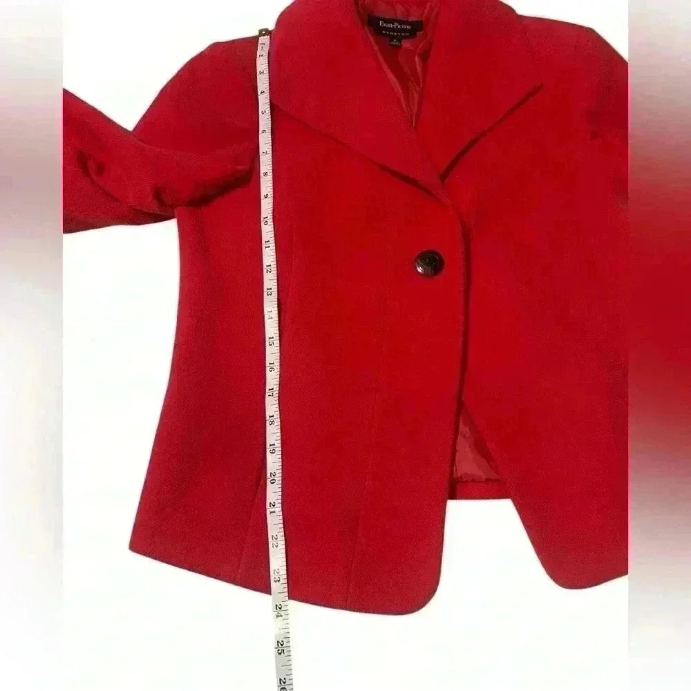 Evan-Picone Women’s size medium pink/red one button blazer. - Picture 6 of 9